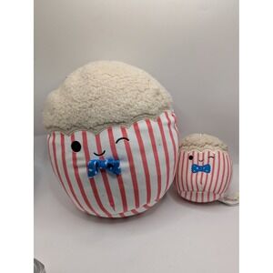 Squishmallows Arnel Popcorn Plush Set 8" and 3.5" Clip Cedar Fair 2024 Series